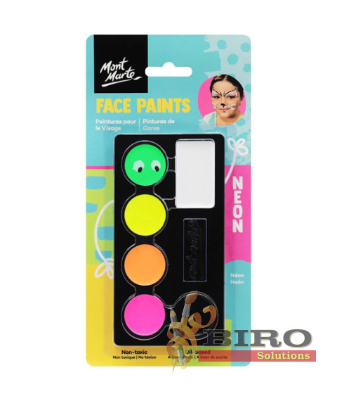Set vopsele pentru față, 6 culori, neon